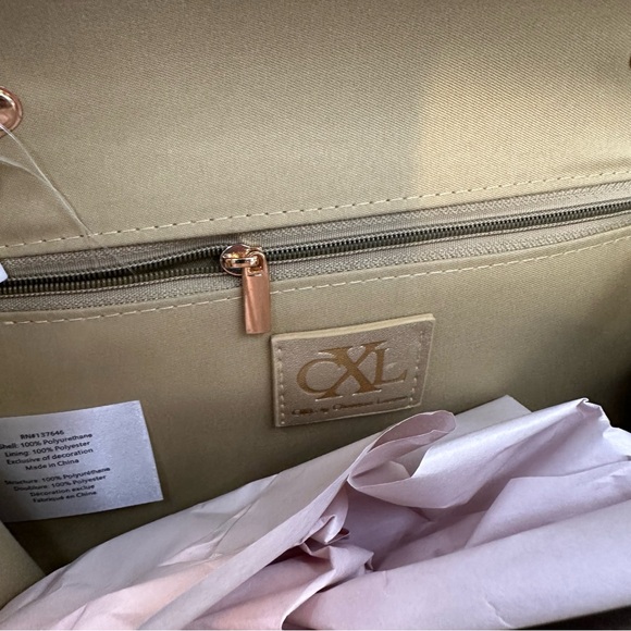 Christian Lacroix Madison Smooth Gold Clutch w/ Detachable Chain CXLH24990 NWT - Picture 5 of 8